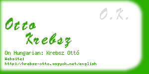 otto krebsz business card