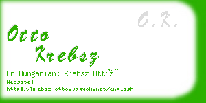 otto krebsz business card